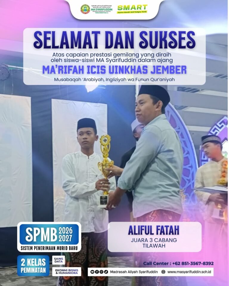 Prestasi Gemilang: Aliful Fatah Raih Juara 3 Tilawah di Ma’rifah ICIS UINKHAS Jember